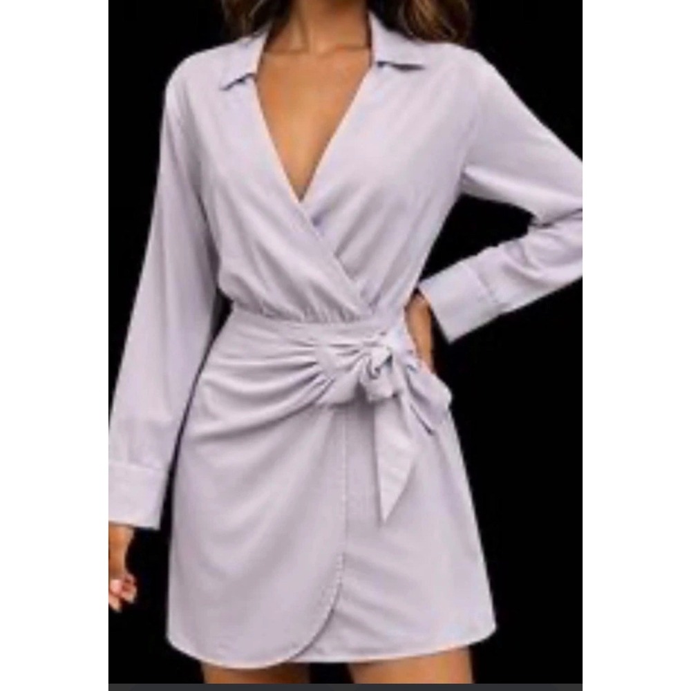 Abercrombie & Fitch Lilac Wrap Mini Dress